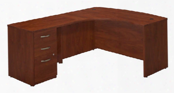 60"w X 43"d Left Hand L-desk With Return And 3 Drawer Pedestal By Bush