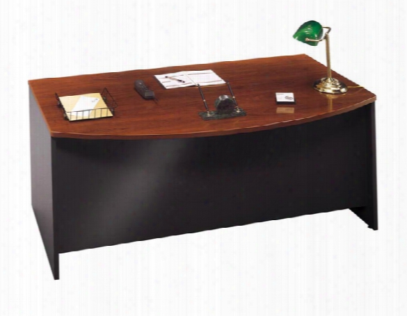 71" Bow Front Desk Shell By Bush