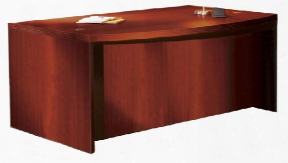 72" Bow Front Double Pedestal Desk By Mayline Office Furniture