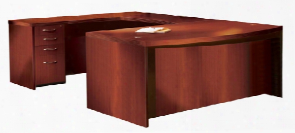 72" Bow Front U Shaped Desk By Mayline Office Furniture