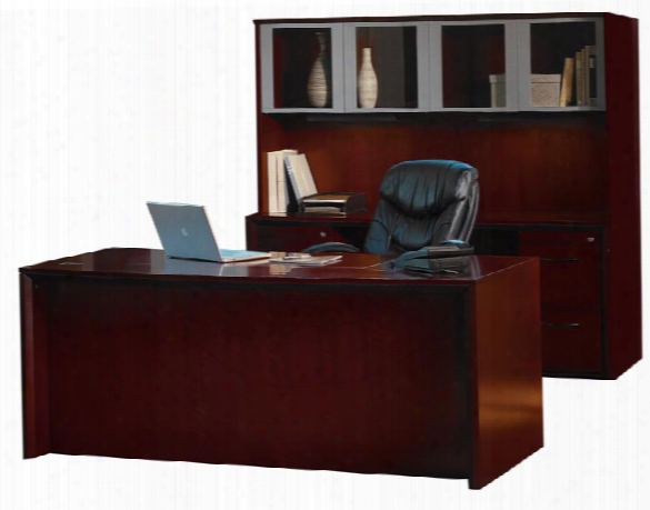 72" Desk And Credenza With Hutch By Mayline Office Furniture