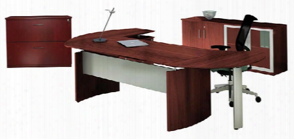 72" Desk With Return And Additional Storage By Mayline Office Furniture