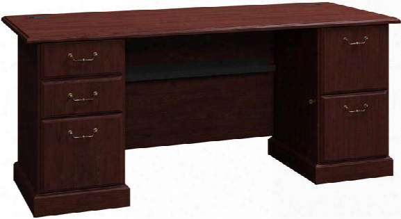 72" Double Pedestal Desk By Bush