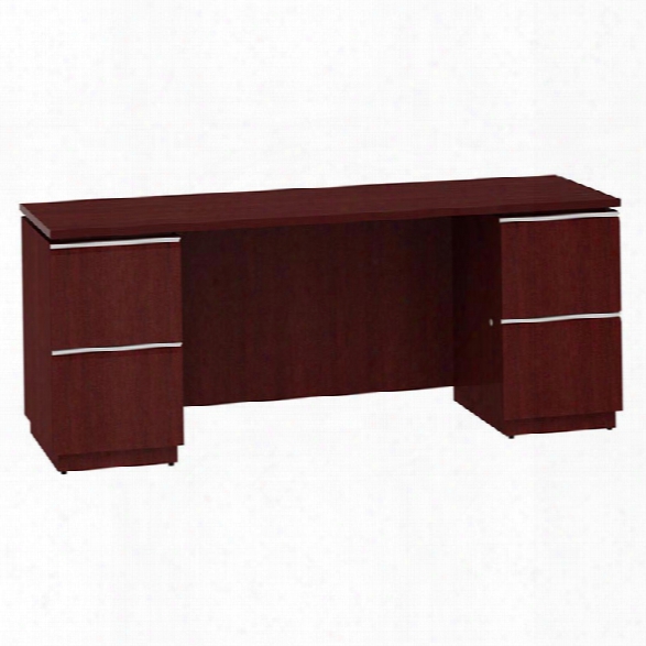 72" Double Peestal Kneespace Credenza By Bush