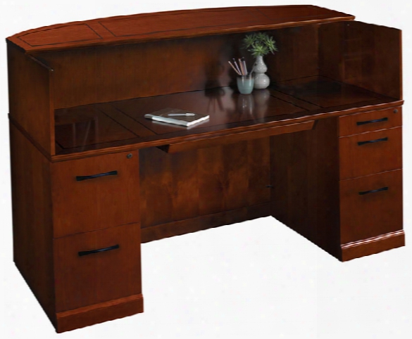 72" Reception Desk With Veneer Counter By Mayline Office Furniture