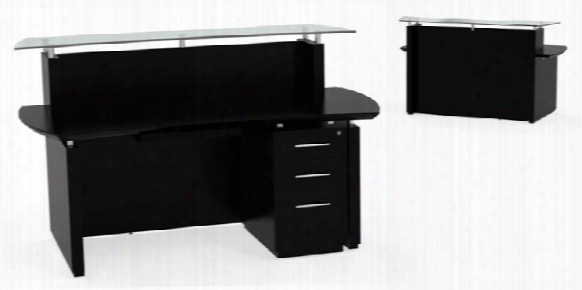 72" Single Pedestal Reception Desk By Mayline Office Furniture