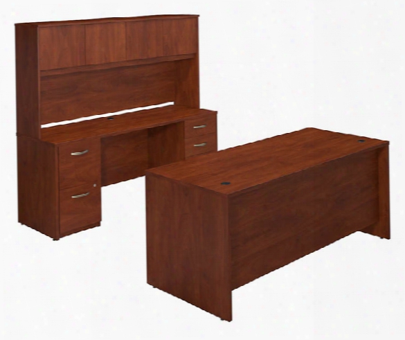 72"w X 30"d Desk Shell With Credenza And Storage By Bush