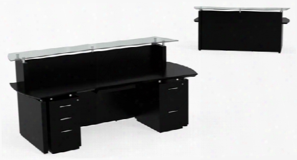 96" Double Pedestal Reception Desk By Mayline Office Furniture