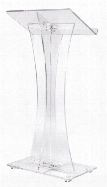 Acrylic Lectern Curved Style By Oklahoma Sound