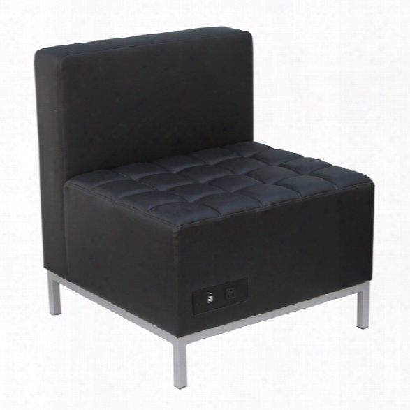 Armless Chair With Power Module By Office Source