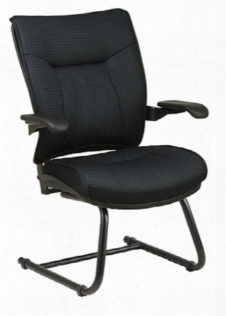 Black Deluxe Mesh Visitors Chair By Office Star