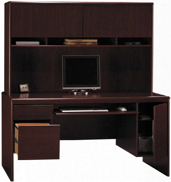 Computer Credenza With Hutch By Bush