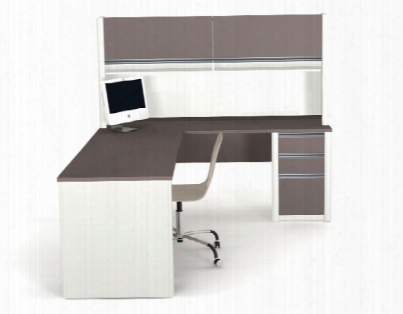 Desk With Hutch And Return 93859 By Bestar