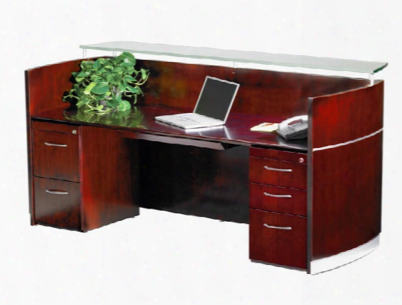 Double Pedestal Napoli Reception Station By Mayline Office Furniture