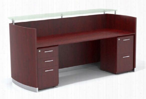 Double Pedestal Reception Desk By Mayline Office Furniture