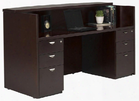 Double Pedestal Reception Station By Mayline Office Furniture