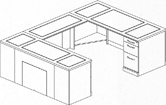 Double Pedestal U Shaped Desk By Mayline Office Furniture