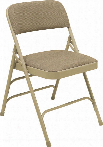 Fabric Upholstered Premium Folding Chair With Triple Brace Double Hinge By National Public Seating