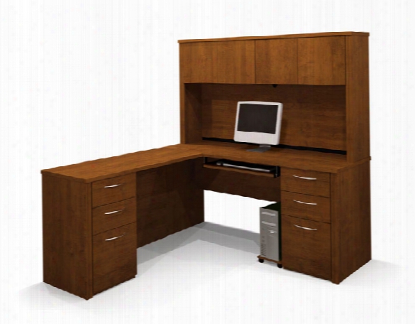 L Shaped Desk With Hutch 60853 By Bestar