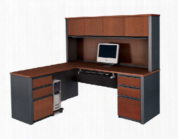 L Shaped Desk With Hutch 99852 By Bestar