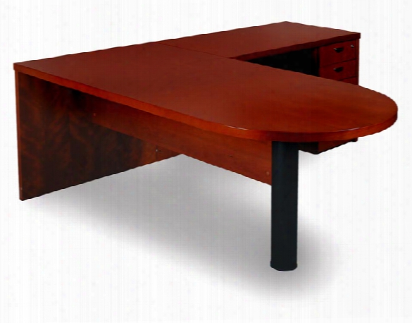 L Shaped Peninsula Desk By Mayline Office Furniture