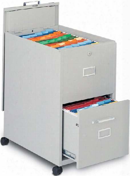 Letter Size Mobile File With Lid And Drawer By Mayline Office Furniture