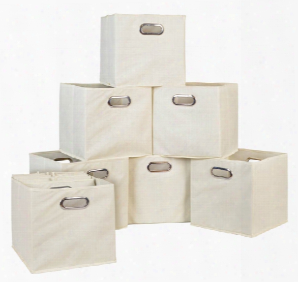 Niche Cubo Set Of 12 Foldable Fabric Storage Bins By Regency Furniture