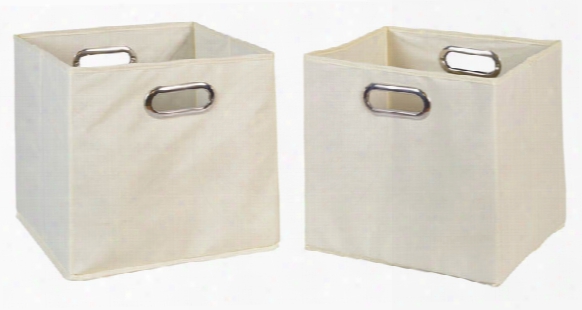 Niche Cubo Set Of 2 Foldable Fabric Storage Bins By Regency Furniture