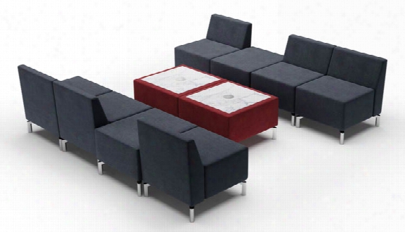 Straight Straight 2 Tables Configuration Lounge By Woodstock