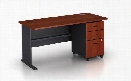 60" Desk with Pedestal by Bush