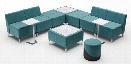 L Shape 2 Tables Configuration Lounge by Woodstock