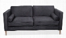Sofa with 2 Bolster Cushions & Wood Post Legs by Office Source