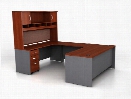 U Shaped Desk with Hutch by Bush