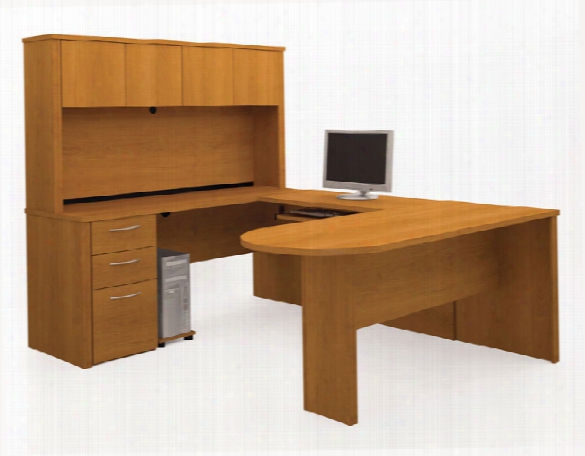 U Shaped Desk With Hutch 60856 By Bestar