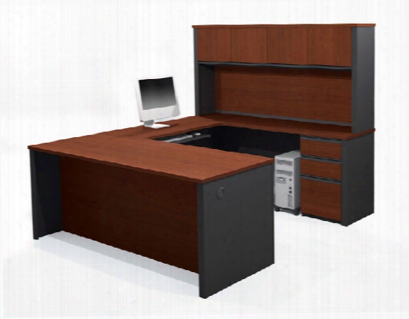 U Shaped Desk With Hutch 99853 By Bestar