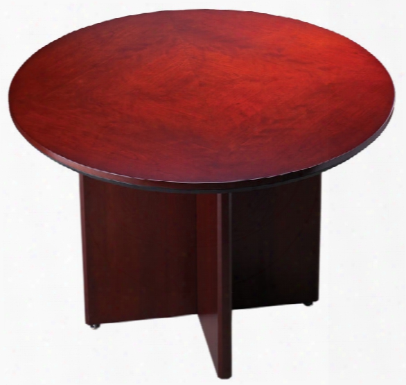 Wood 42" Round Conference Table By Mayline Office Furniture