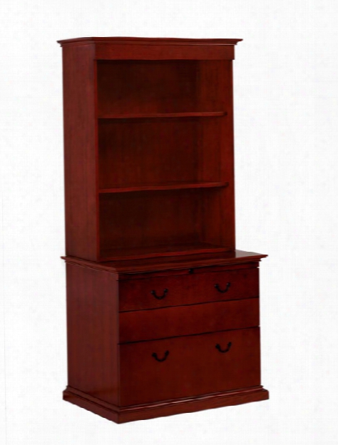 2 Drawer Lateral File With Open Bookcase Hutch By Dmi Office Furniture