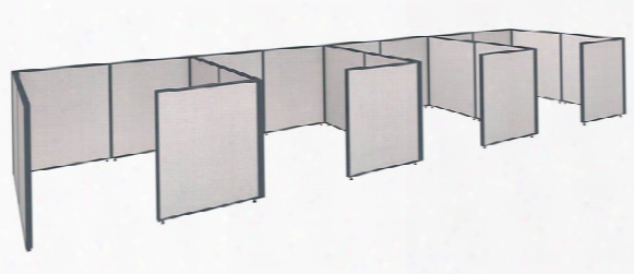 288"w X 72"d X 42"h 4 Person Closed Cubicle Configuration By Bush