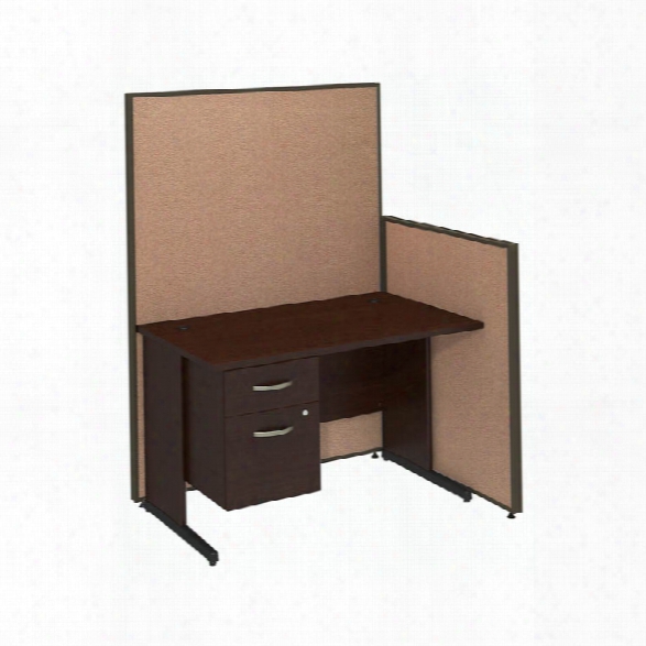 48"w C-leg Desk With 3/4 Pedestal And Propanels By Bush