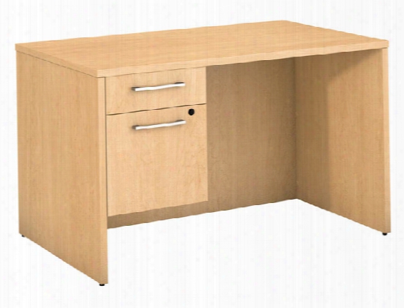 48"w X 30"d Office Desk With 3/4 Pedestal By Bush