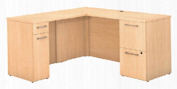 60"w X 22"d L Shaped Desk With Storage By Bush