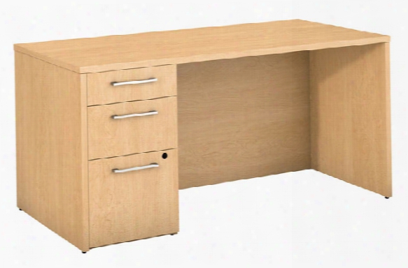 60"w X 30"d Office Desk With 3 Drawer Pedestal By Bush