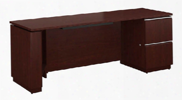 72"w X 24"d Right-handed Single Pedestal Credenza By Bush