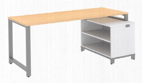 72"w X 30"d Desk With 24"h Open Storage By Bush