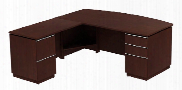 72"w X 36"d Bowfront L Desk By Bush