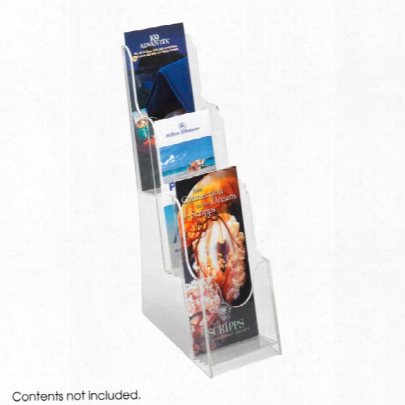 Acrylic 3 Pocket Pamphlet Display By Safco Office Furniture