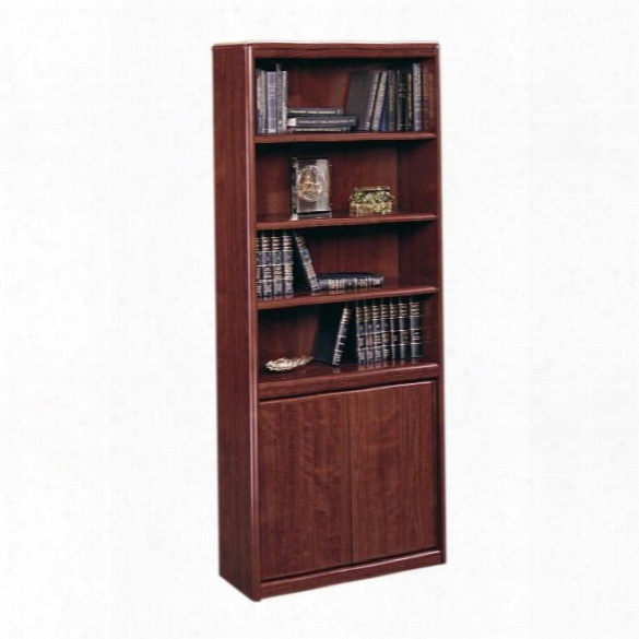 Classic Cherry Bookcase With Doors By Sauder