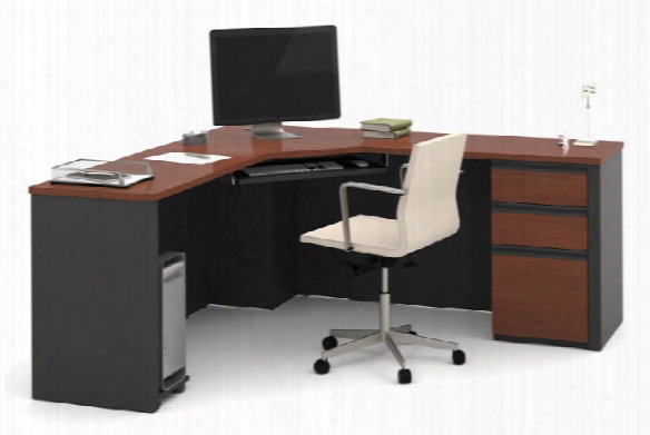 Corner Desk With Pedestal By Bestar