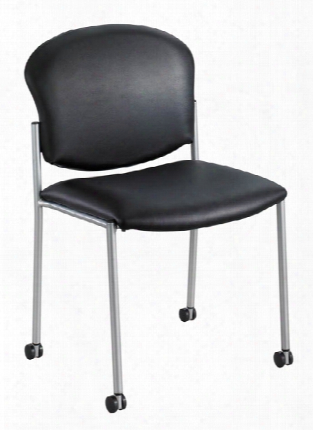 Diaz™ Guest Chair - Black Vinyl By Safco Office Furniture