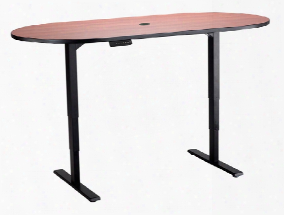 Electric Height-adjustable Teaming Table, Racetrack - 72"x36" From Safco Office Furniture